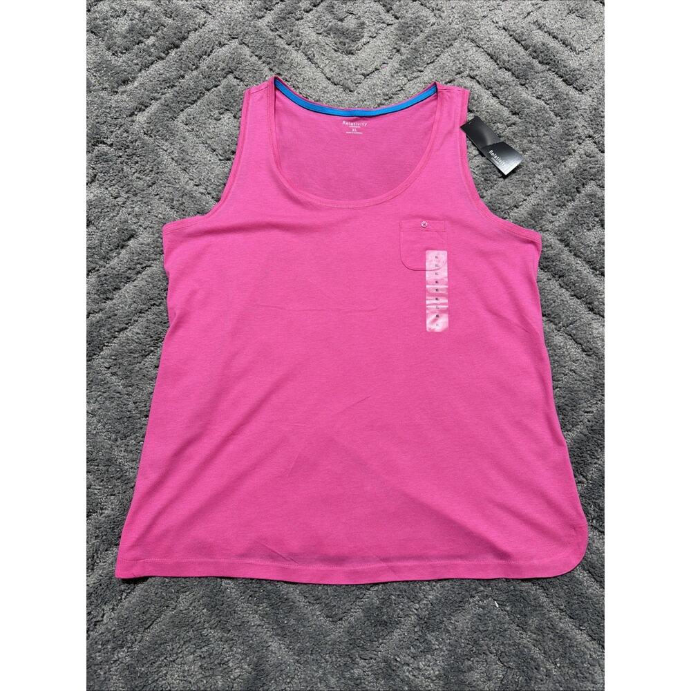 Women's Pajama Tank Top Size XL RELATIVITY Color Pink New